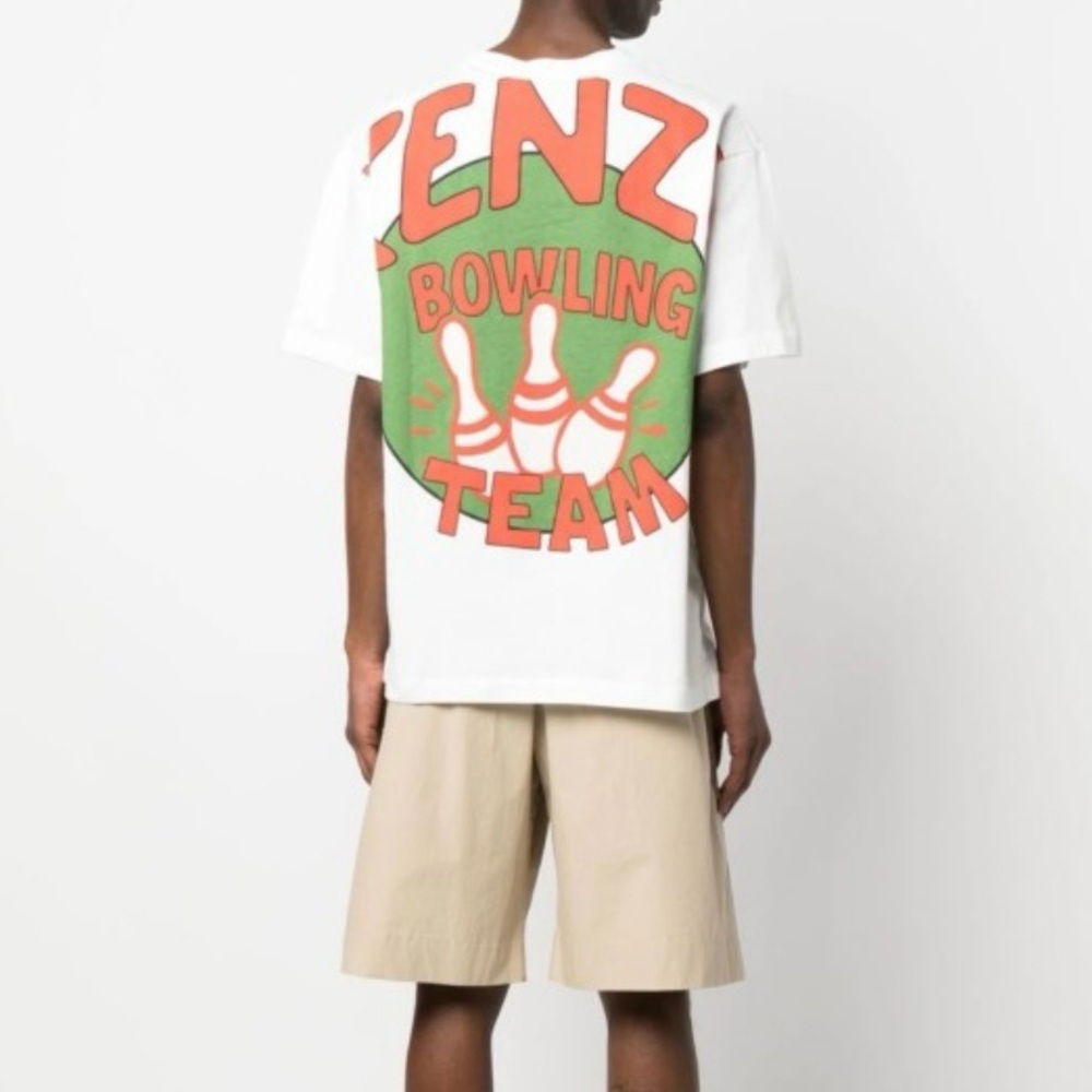 Kenzo White Bowling Graphic Tee
